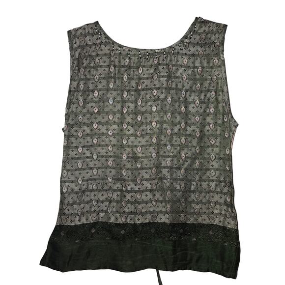 Chaudry KC Sports Green Mixed Media Bohemian Tank Small - Picture 1 of 4